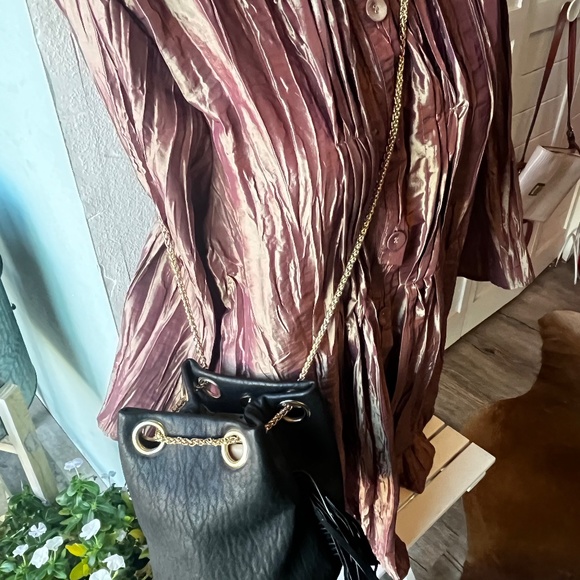 SMALL CHAIN STRAP PURSE SOFT W FRINGE - Picture 5 of 10